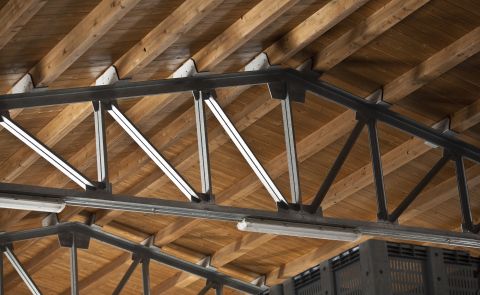 copertura legno e acciaio